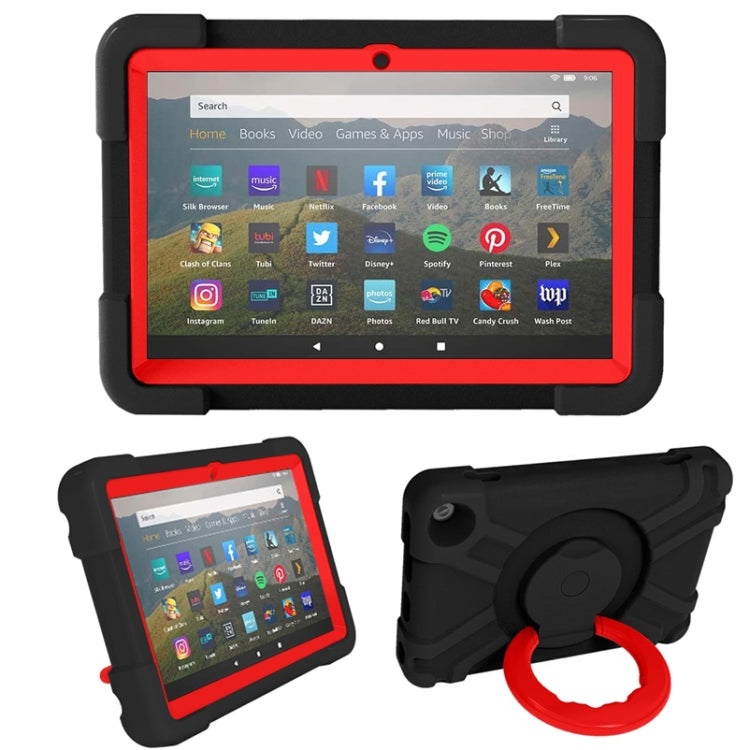 Custodia combinata antiurto PC + silicone con supporto e maniglia rotanti a 360 gradi, For Galaxy Tab A 8.4 (2020) T307, For Amazon Kindle Fire HD8 (2020)