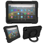 Custodia combinata antiurto PC + silicone con supporto e maniglia rotanti a 360 gradi, For Galaxy Tab A 8.4 (2020) T307, For Amazon Kindle Fire HD8 (2020)