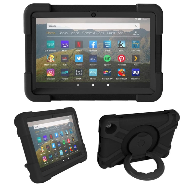 Custodia combinata antiurto PC + silicone con supporto e maniglia rotanti a 360 gradi, For Galaxy Tab A 8.4 (2020) T307, For Amazon Kindle Fire HD8 (2020)