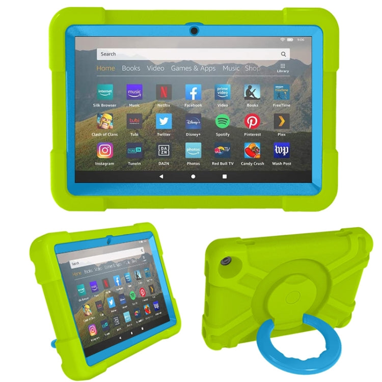 Custodia combinata antiurto PC + silicone con supporto e maniglia rotanti a 360 gradi, For Galaxy Tab A 8.4 (2020) T307, For Amazon Kindle Fire HD8 (2020)
