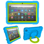 Custodia combinata antiurto PC + silicone con supporto e maniglia rotanti a 360 gradi, For Galaxy Tab A 8.4 (2020) T307, For Amazon Kindle Fire HD8 (2020)