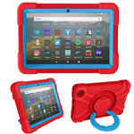 Custodia combinata antiurto PC + silicone con supporto e maniglia rotanti a 360 gradi, For Galaxy Tab A 8.4 (2020) T307, For Amazon Kindle Fire HD8 (2020)