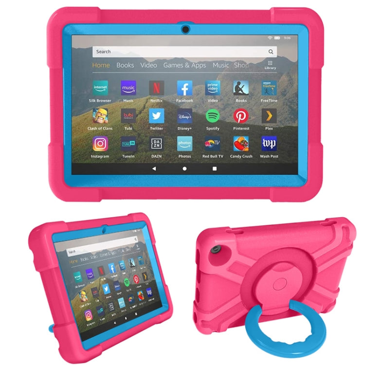 Custodia combinata antiurto PC + silicone con supporto e maniglia rotanti a 360 gradi, For Galaxy Tab A 8.4 (2020) T307, For Amazon Kindle Fire HD8 (2020)