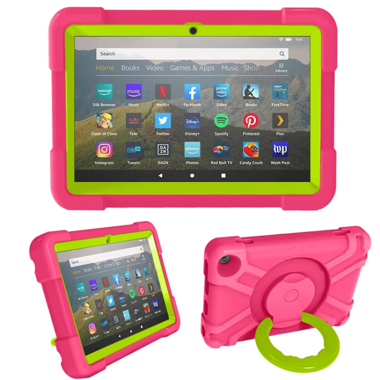 Custodia combinata antiurto PC + silicone con supporto e maniglia rotanti a 360 gradi, For Galaxy Tab A 8.4 (2020) T307, For Amazon Kindle Fire HD8 (2020)
