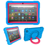 Custodia combinata antiurto PC + silicone con supporto e maniglia rotanti a 360 gradi, For Galaxy Tab A 8.4 (2020) T307, For Amazon Kindle Fire HD8 (2020)