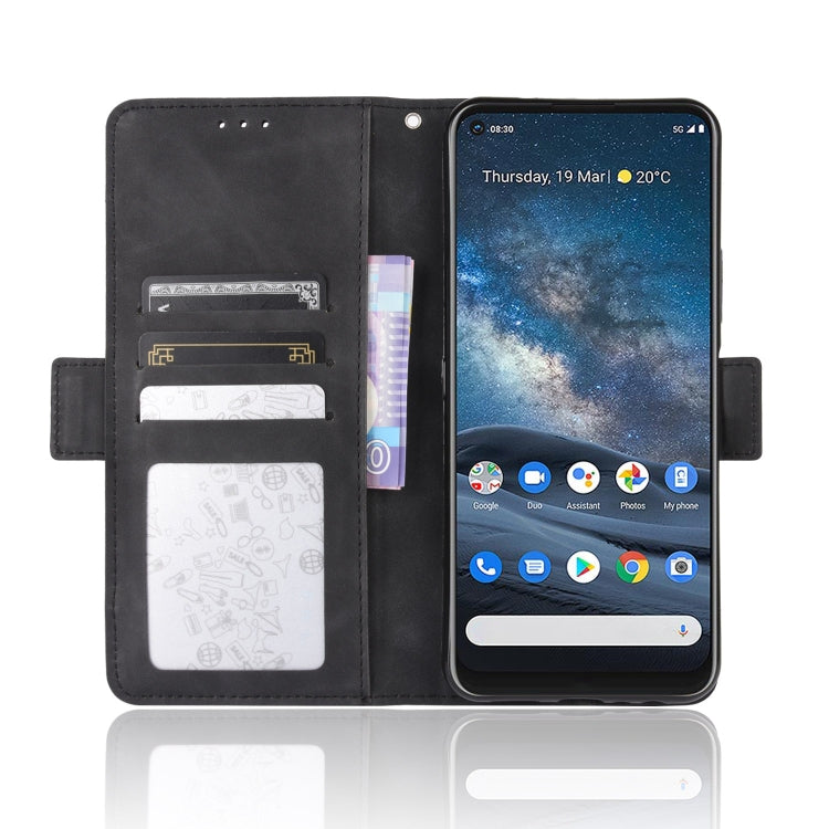 Per Nokia 8.3 5G Custodia in pelle con motivo a portafoglio stile pelle di vitello ， con slot per schede separato, For Nokia 8.3 5G