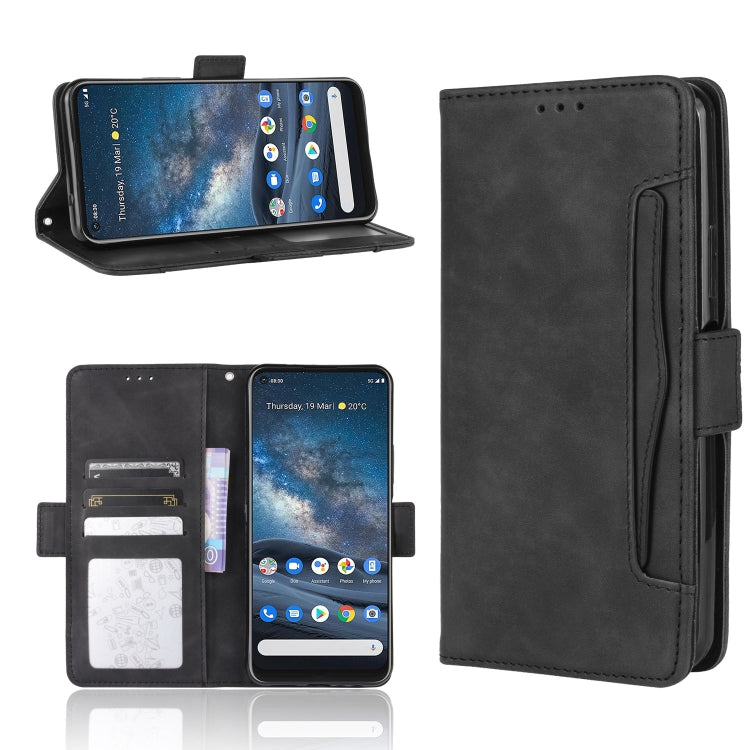 Per Nokia 8.3 5G Custodia in pelle con motivo a portafoglio stile pelle di vitello ， con slot per schede separato, For Nokia 8.3 5G