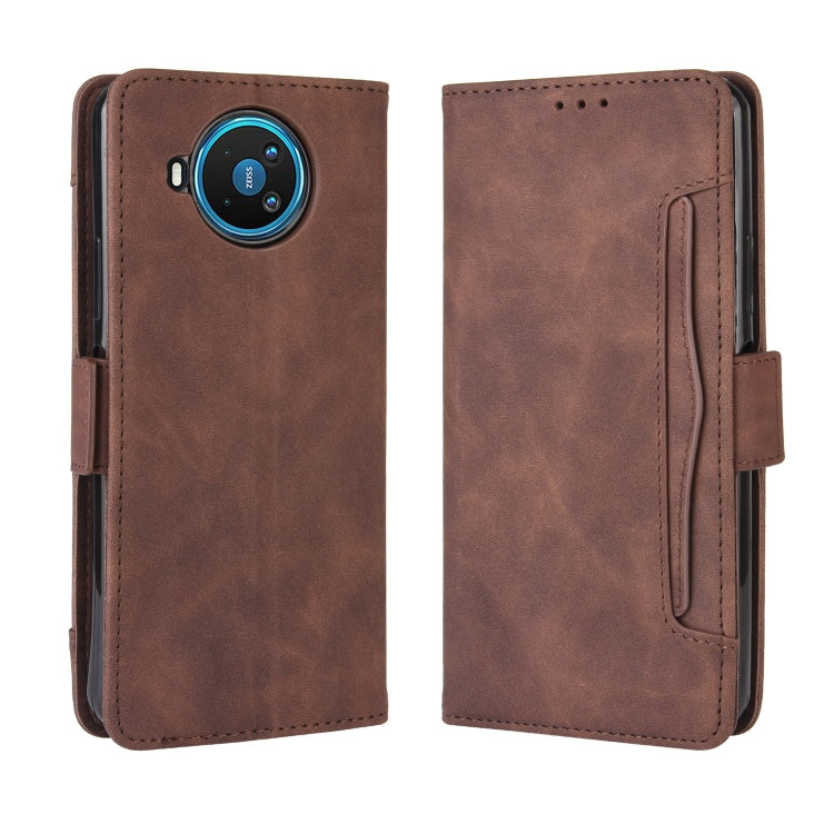 Per Nokia 8.3 5G Custodia in pelle con motivo a portafoglio stile pelle di vitello ， con slot per schede separato, For Nokia 8.3 5G