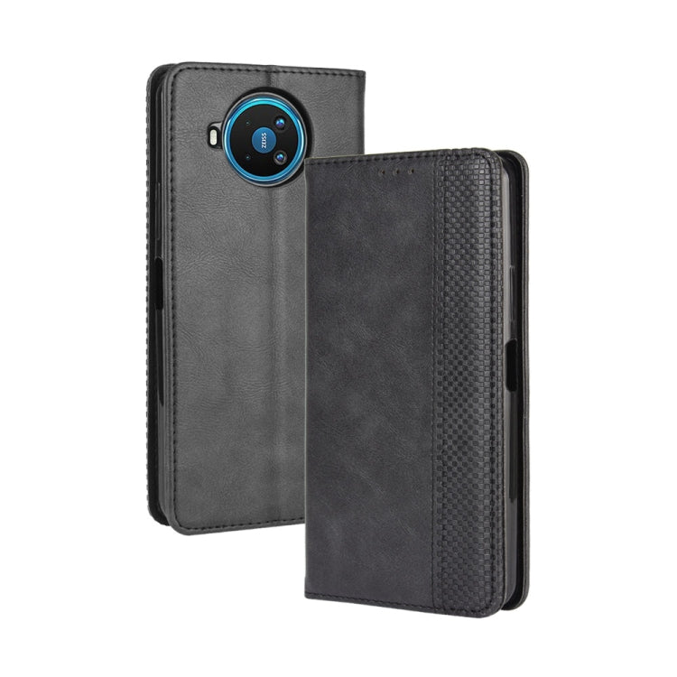 Per Nokia 8.3 5G Magnetic Buckle Retro Crazy Horse Texture Custodia in pelle a vibrazione orizzontale, con supporto e slot per schede e cornice per foto, For Nokia 8.3 5G