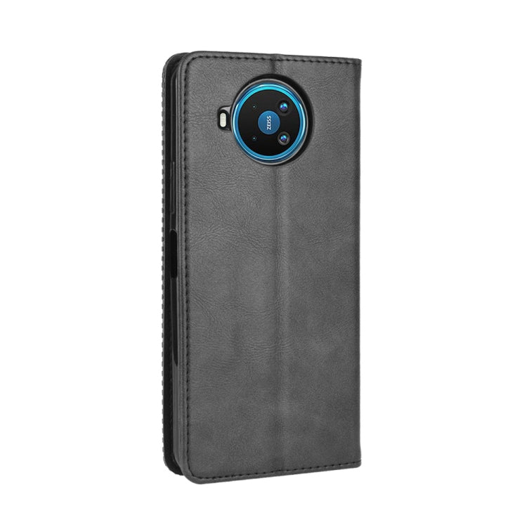 Per Nokia 8.3 5G Magnetic Buckle Retro Crazy Horse Texture Custodia in pelle a vibrazione orizzontale, con supporto e slot per schede e cornice per foto, For Nokia 8.3 5G