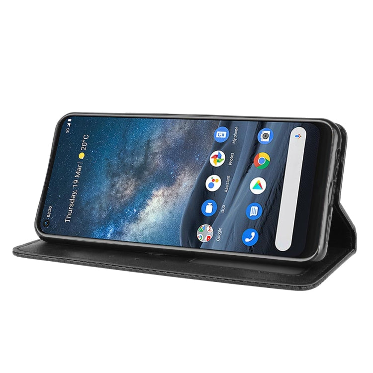 Per Nokia 8.3 5G Magnetic Buckle Retro Crazy Horse Texture Custodia in pelle a vibrazione orizzontale, con supporto e slot per schede e cornice per foto, For Nokia 8.3 5G