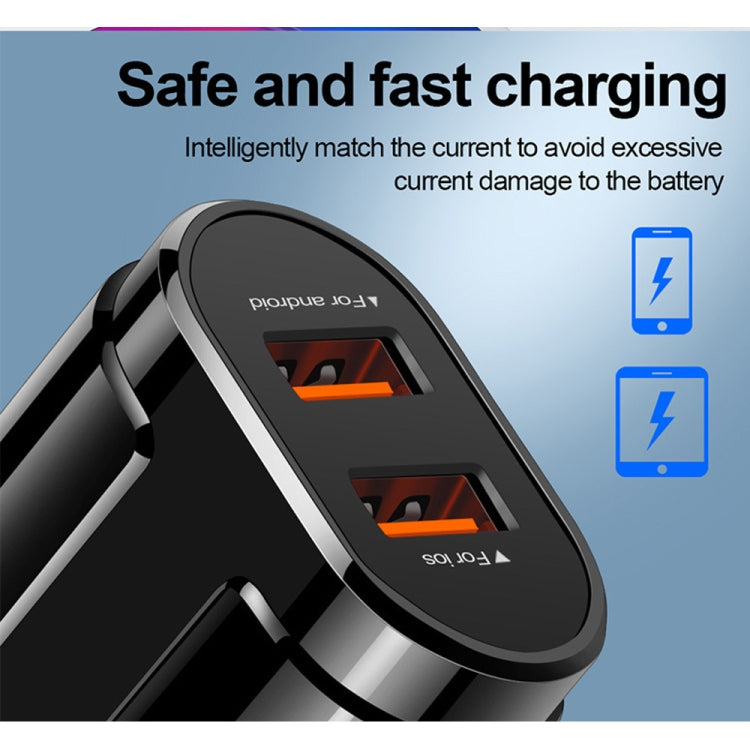 Caricatore da viaggio doppia USB 15W con spina EU