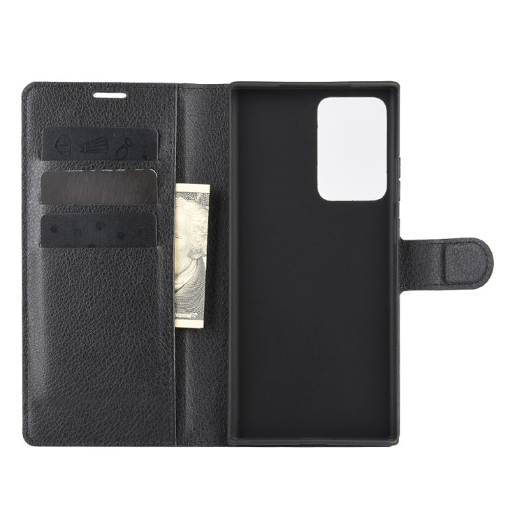 Per Samsung Galaxy Note20 Ultra Litchi Texture Custodia protettiva a vibrazione orizzontale con supporto, slot per schede e portafoglio, For Galaxy Note20 Ultra