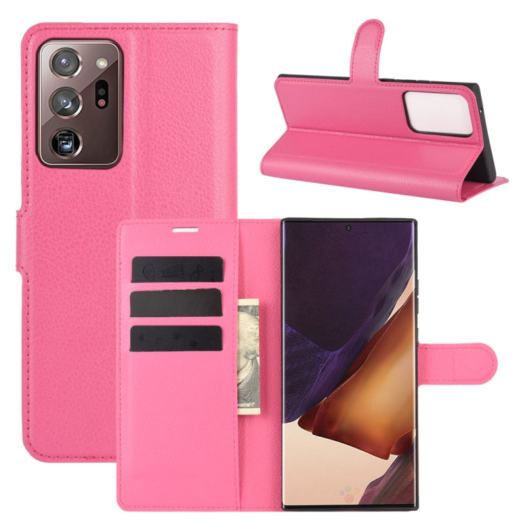 Per Samsung Galaxy Note20 Ultra Litchi Texture Custodia protettiva a vibrazione orizzontale con supporto, slot per schede e portafoglio, For Galaxy Note20 Ultra