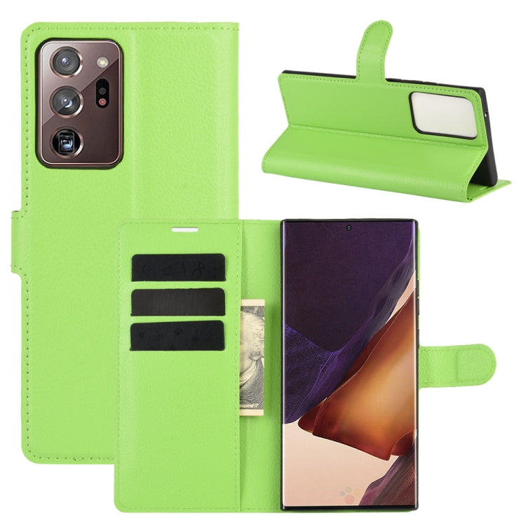 Per Samsung Galaxy Note20 Ultra Litchi Texture Custodia protettiva a vibrazione orizzontale con supporto, slot per schede e portafoglio, For Galaxy Note20 Ultra