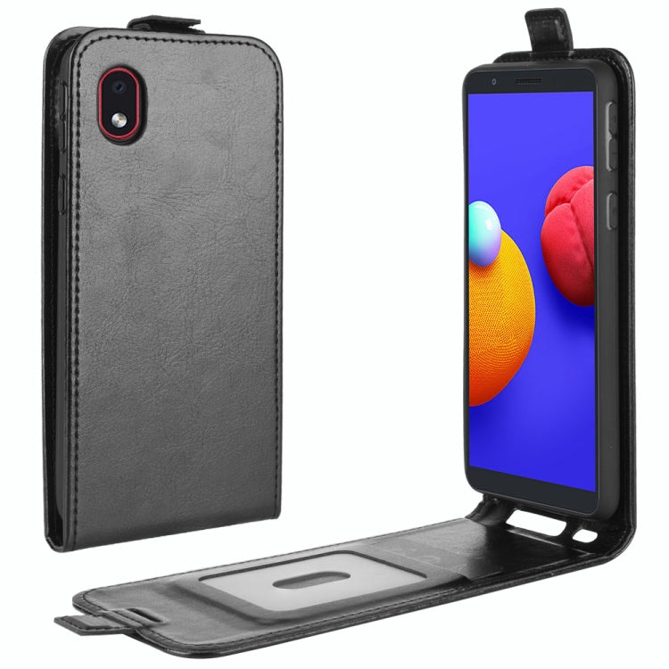 Per Samsung Galaxy A01 Core / M01 Core R64 Texture Custodia protettiva in pelle a vibrazione verticale singola con slot per schede e cornice per foto, For Galaxy A01 Core