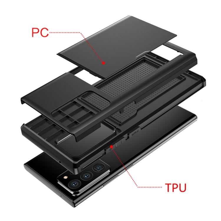 Per Samsung Note20 Custodia protettiva per armatura robusta ultra antiurto con slot per schede