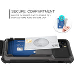 Per iPhone 12 Custodia protettiva per armature robuste antigraffio antiurto con slot per schede, For iPhone 12 mini