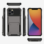 Per iPhone 12 Pro / 12 Max Custodia protettiva per armature robuste antiurto resistente ai graffi con scheda Solt, For iPhone 12 / 12 Pro