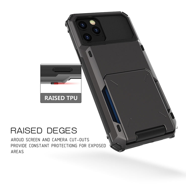 Per iPhone 12 Pro / 12 Max Custodia protettiva per armature robuste antiurto resistente ai graffi con scheda Solt, For iPhone 12 / 12 Pro