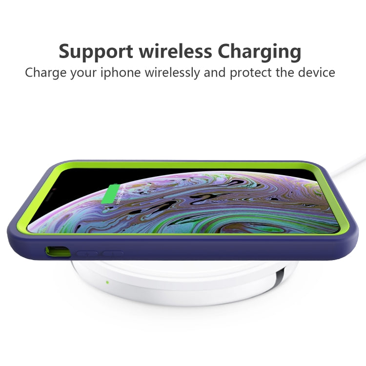 Per iPhone XR Wave Pattern 3 in 1 Custodia protettiva antiurto in silicone + PC