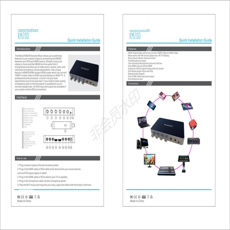 KM200 Sistema audio stereo digitale portatile HDMI