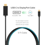 Cavo adattatore USB-C a DisplayPort 4K 60Hz 1,8 m