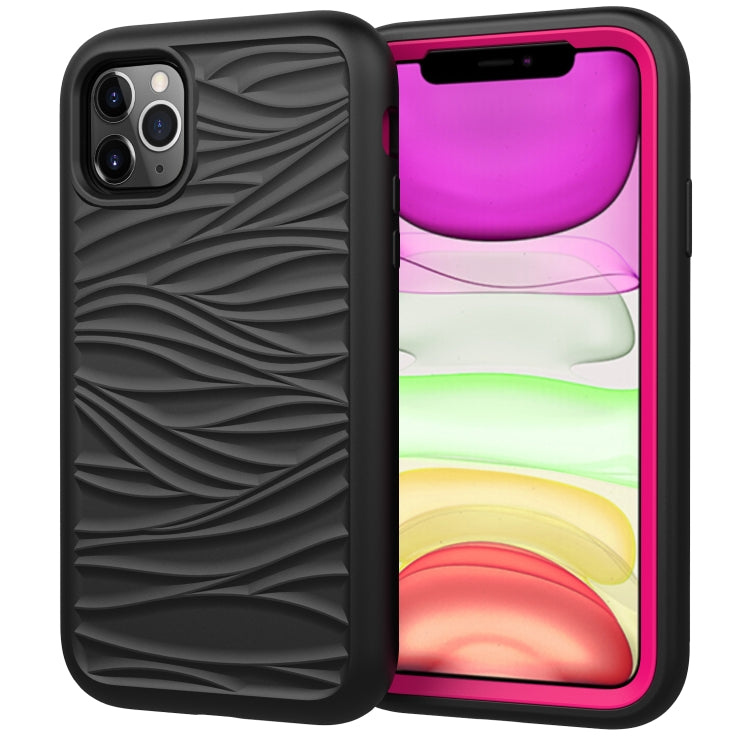 Per iPhone 11 Wave Pattern 3 in 1 Custodia protettiva antiurto in silicone + PC, For iPhone 11