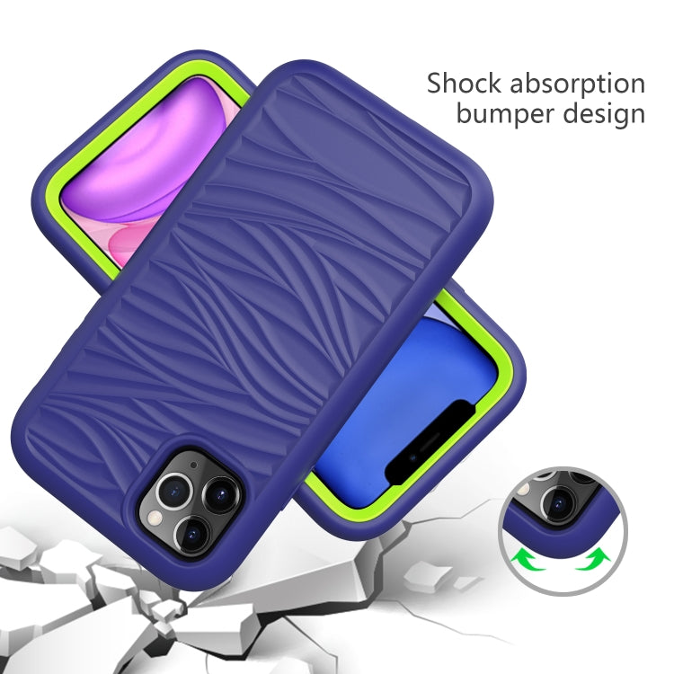 Per iPhone 11 Pro Wave Pattern 3 in 1 Custodia protettiva antiurto in silicone + PC, For iPhone 11 Pro