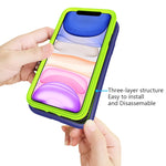 Per iPhone 11 Pro Wave Pattern 3 in 1 Custodia protettiva antiurto in silicone + PC, For iPhone 11 Pro