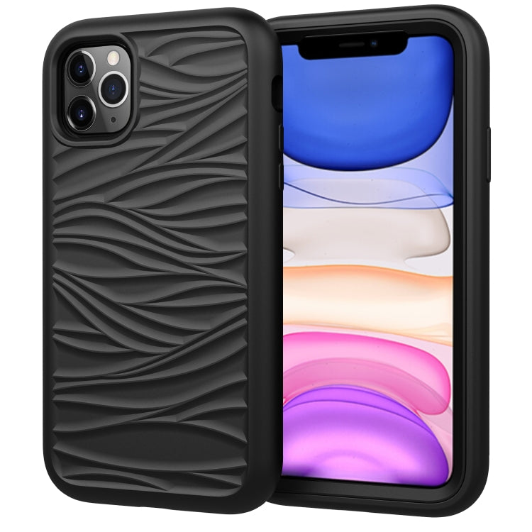 Per iPhone 11 Pro Wave Pattern 3 in 1 Custodia protettiva antiurto in silicone + PC, For iPhone 11 Pro