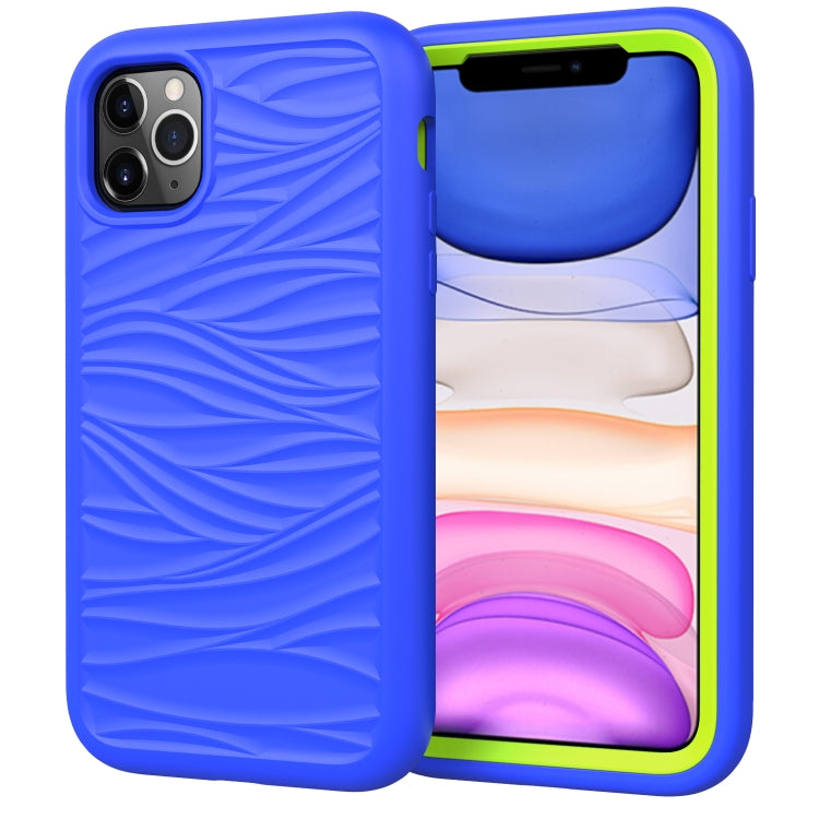 Per iPhone 11 Pro Wave Pattern 3 in 1 Custodia protettiva antiurto in silicone + PC, For iPhone 11 Pro