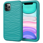 Per iPhone 11 Pro Wave Pattern 3 in 1 Custodia protettiva antiurto in silicone + PC, For iPhone 11 Pro
