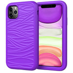 Per iPhone 11 Pro Wave Pattern 3 in 1 Custodia protettiva antiurto in silicone + PC, For iPhone 11 Pro