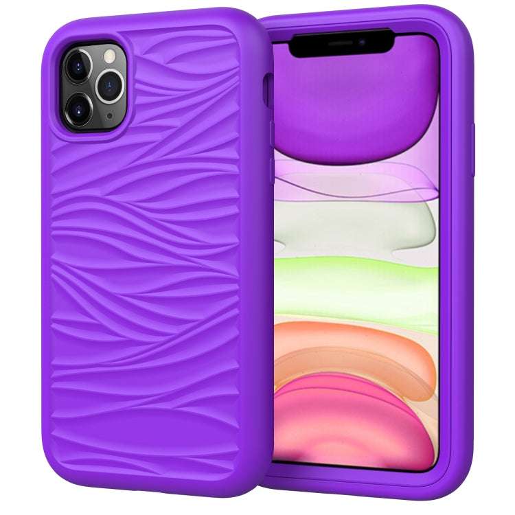Per iPhone 11 Pro Wave Pattern 3 in 1 Custodia protettiva antiurto in silicone + PC, For iPhone 11 Pro