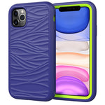 Per iPhone 11 Pro Max Wave Pattern 3 in 1 Custodia protettiva antiurto in silicone + PC, For iPhone 11 Pro Max