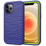 Per iPhone 12 Wave Pattern 3 in 1 Custodia protettiva antiurto in silicone + PC, For iPhone 12 mini