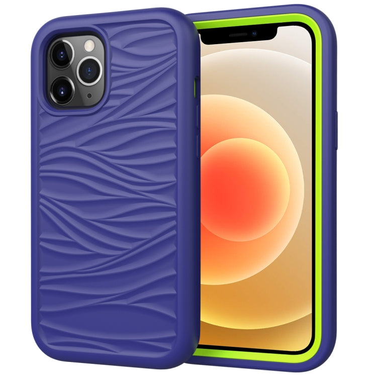 Per iPhone 12 Wave Pattern 3 in 1 Custodia protettiva antiurto in silicone + PC, For iPhone 12 mini