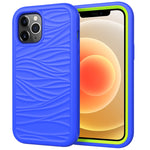 Per iPhone 12 Wave Pattern 3 in 1 Custodia protettiva antiurto in silicone + PC, For iPhone 12 mini