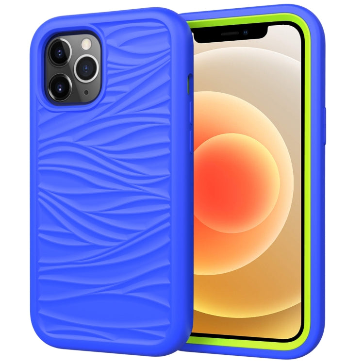 Per iPhone 12 Wave Pattern 3 in 1 Custodia protettiva antiurto in silicone + PC, For iPhone 12 mini