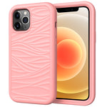 Per iPhone 12 Wave Pattern 3 in 1 Custodia protettiva antiurto in silicone + PC, For iPhone 12 mini
