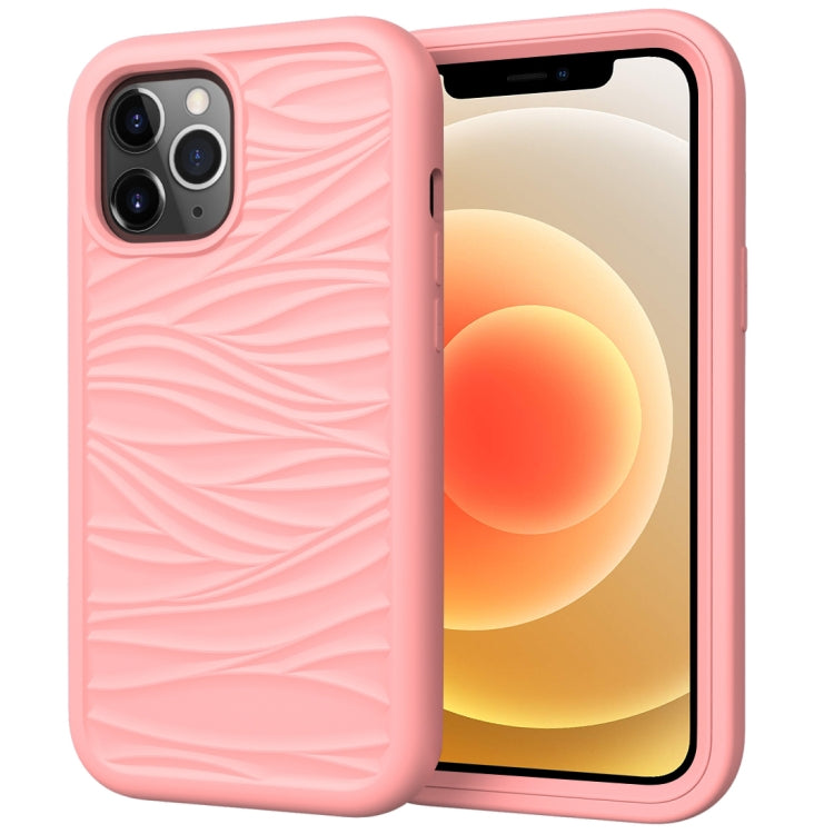 Per iPhone 12 Wave Pattern 3 in 1 Custodia protettiva antiurto in silicone + PC, For iPhone 12 mini