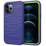 Per iPhone 12 Pro Max Wave Pattern 3 in 1 Custodia protettiva antiurto in silicone + PC, For iPhone 12 Pro Max