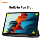 ENKAY ENK-8011 Custodia Smart in pelle PU + TPU con slot per penna per Samsung Galaxy Tab S7 11.0 T870 / T875, For Galaxy Tab S8 / Galaxy Tab S7 11.0