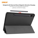 ENKAY ENK-8011 Custodia Smart in pelle PU + TPU con slot per penna per Samsung Galaxy Tab S7 11.0 T870 / T875, For Galaxy Tab S8 / Galaxy Tab S7 11.0