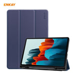 ENKAY ENK-8011 Custodia Smart in pelle PU + TPU con slot per penna per Samsung Galaxy Tab S7 11.0 T870 / T875, For Galaxy Tab S8 / Galaxy Tab S7 11.0