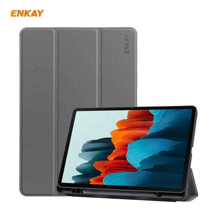 ENKAY ENK-8011 Custodia Smart in pelle PU + TPU con slot per penna per Samsung Galaxy Tab S7 11.0 T870 / T875, For Galaxy Tab S8 / Galaxy Tab S7 11.0
