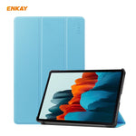 ENKAY ENK-8010 Smart Case in pelle PU + plastica con supporto a tre pieghe per Samsung Galaxy Tab S7 11.0 T870 / T875, For Galaxy Tab S8 / Galaxy Tab S7 11.0