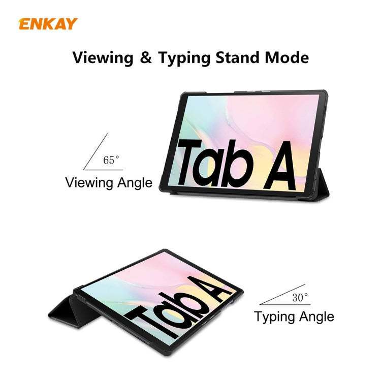 ENKAY ENK-8009 Per Samsung Galaxy Tab A7 10.4 2020 T500 / T505 Custodia Smart in pelle PU + plastica con supporto a tre pieghe, For Samsung Galaxy Tab A7 10.4 2020 T500