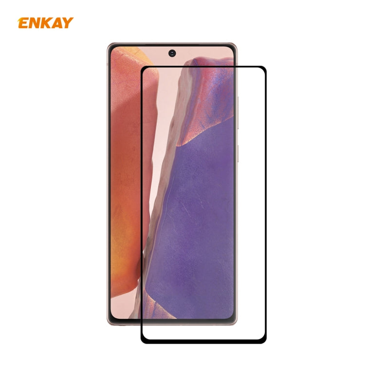 Per Samsung Galaxy Note 20 ENKAY Hat-Prince Full Glue 0.2mm 9H 2.5D Vetro temperato Copertura completa Supporto pellicola Sblocco impronte digitali, For Samsung Galaxy Note20(1pc), For Samsung Galaxy Note20(2pcs), For Samsung Galaxy Note20(5pcs)       ...